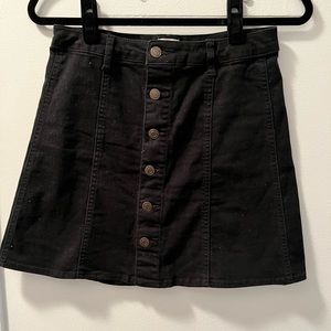 Black Denim Skirt